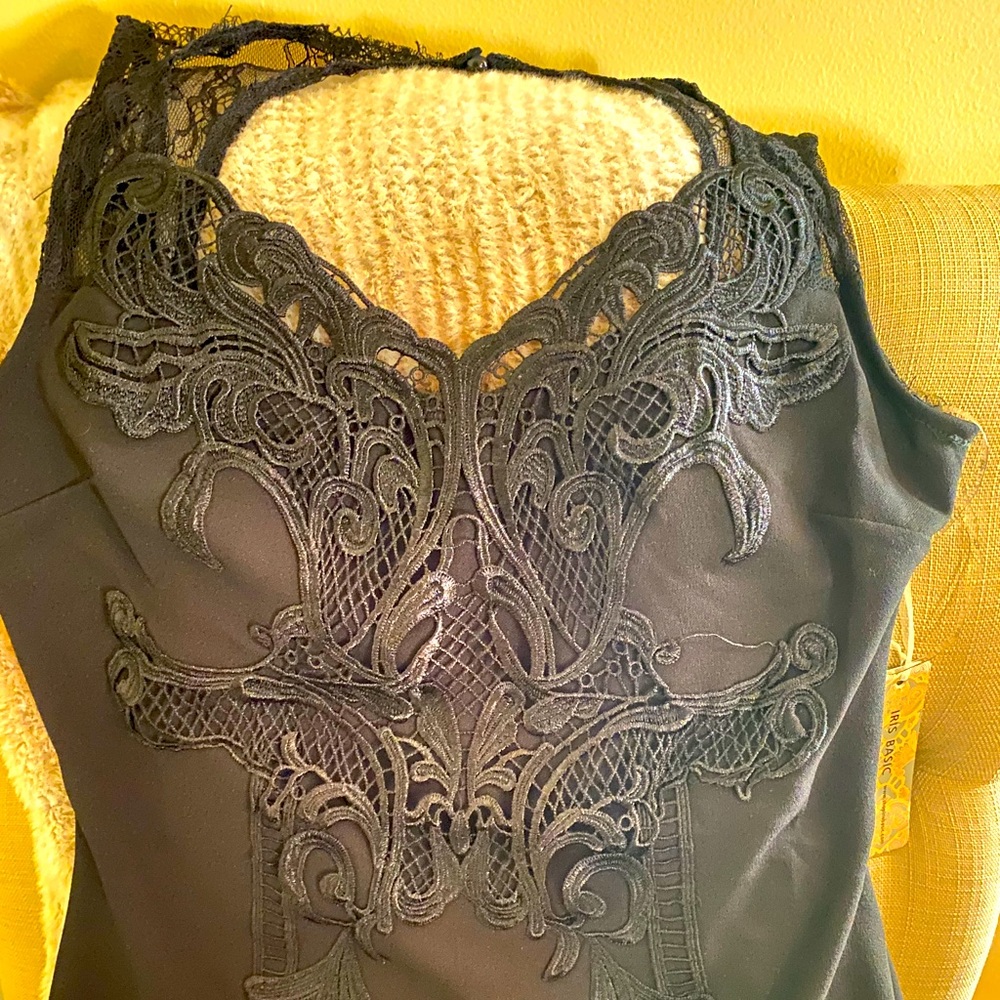 Black dress with lace